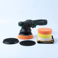 Cordless car polisher with backing plates and foam pads