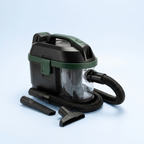 Wet/dry vacuum with hose and nozzle attachments