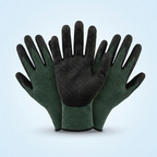 Three pairs of cut-resistant work gloves fanned out