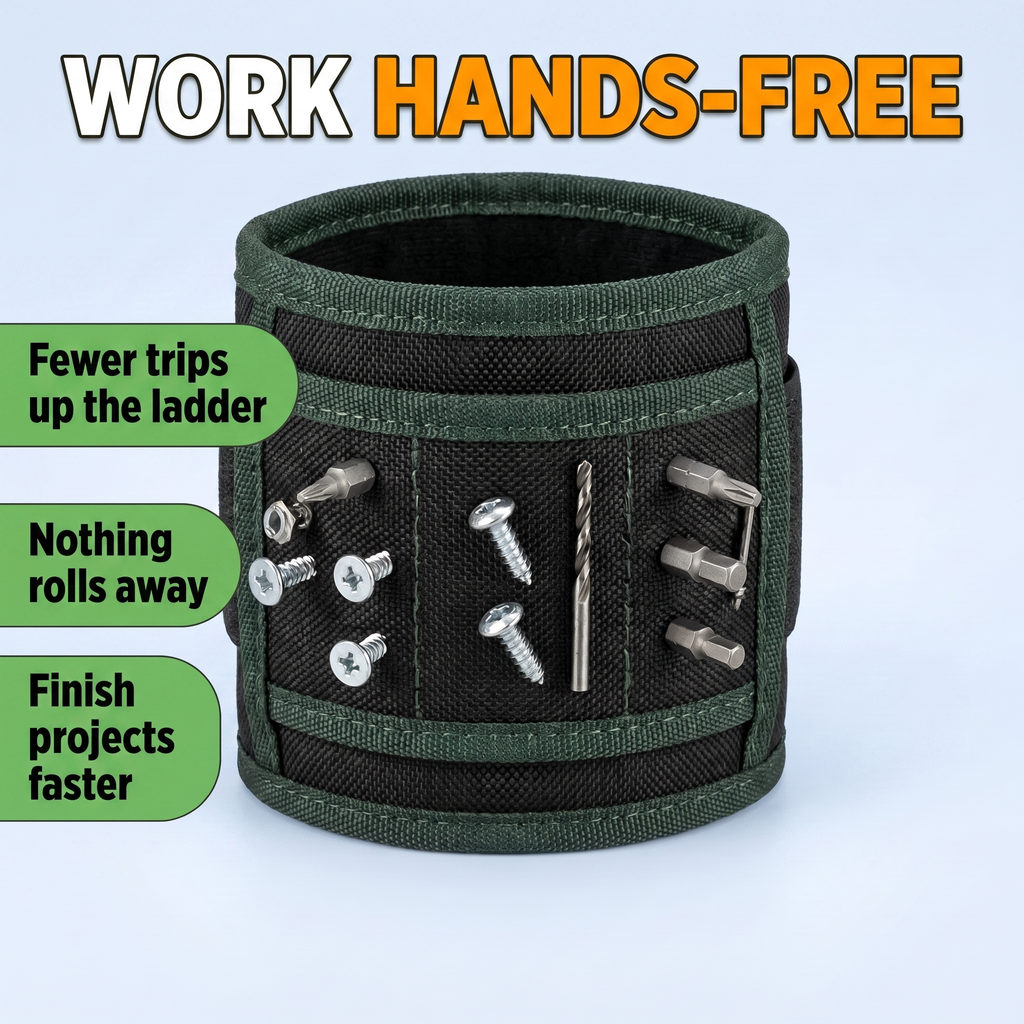 Work hands-free: fewer trips up the ladder, nothing rolls away, finish faster