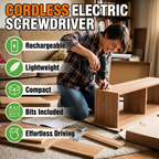 Cordless electric screwdriver: rechargeable, lightweight, compact, bits included, effortless driving