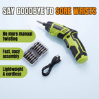 Say goodbye to sore wrists: no more manual twisting, fast assembly, lightweight and cordless