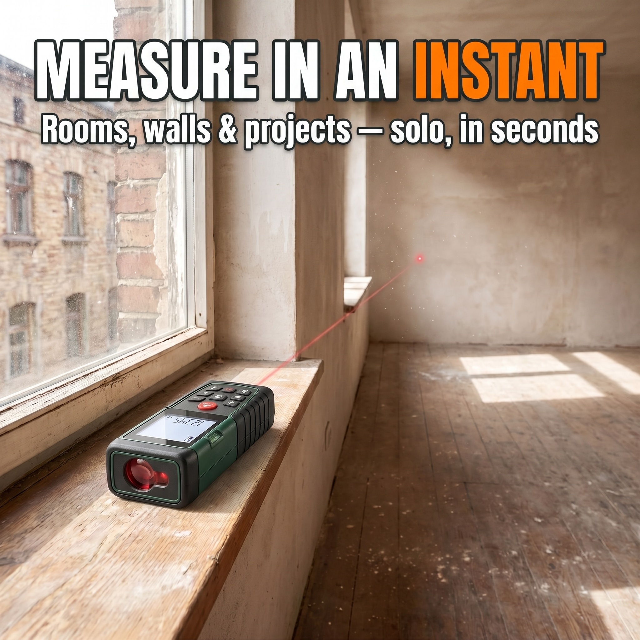 Measure rooms, walls and projects in an instant, solo