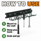 How to use: mount to the wall, hang your tools, grab and go