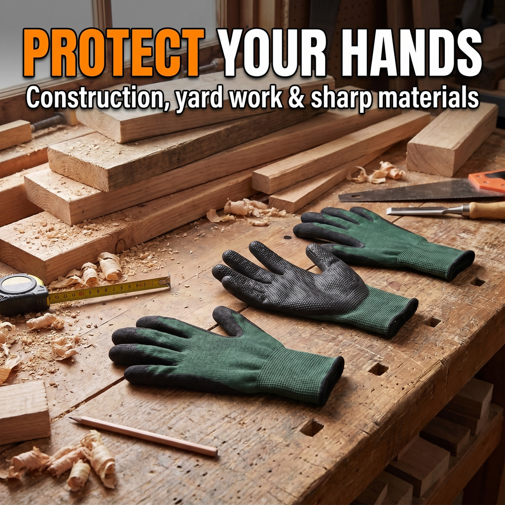 Protect your hands - construction, yard work and sharp materials