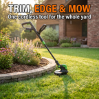 Trim, edge and mow - one cordless tool for the whole yard