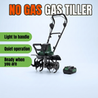 No heavy gas tiller: light to handle, quiet operation, ready when you are