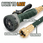 Built to last: multi-layer core, solid brass fittings, kink-resistant