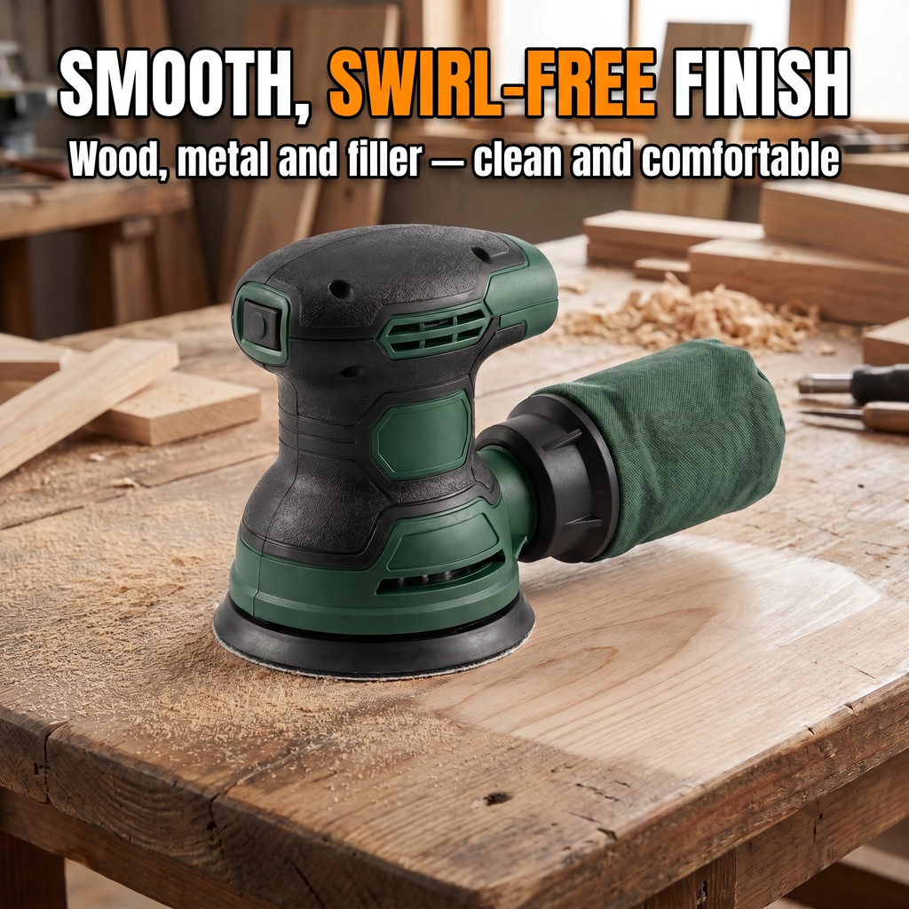Smooth, swirl-free finish - wood, metal and filler, clean and comfortable