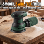 Smooth, swirl-free finish - wood, metal and filler, clean and comfortable