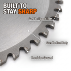 Built to stay sharp: carbide-tipped teeth, durable steel body, precision ground