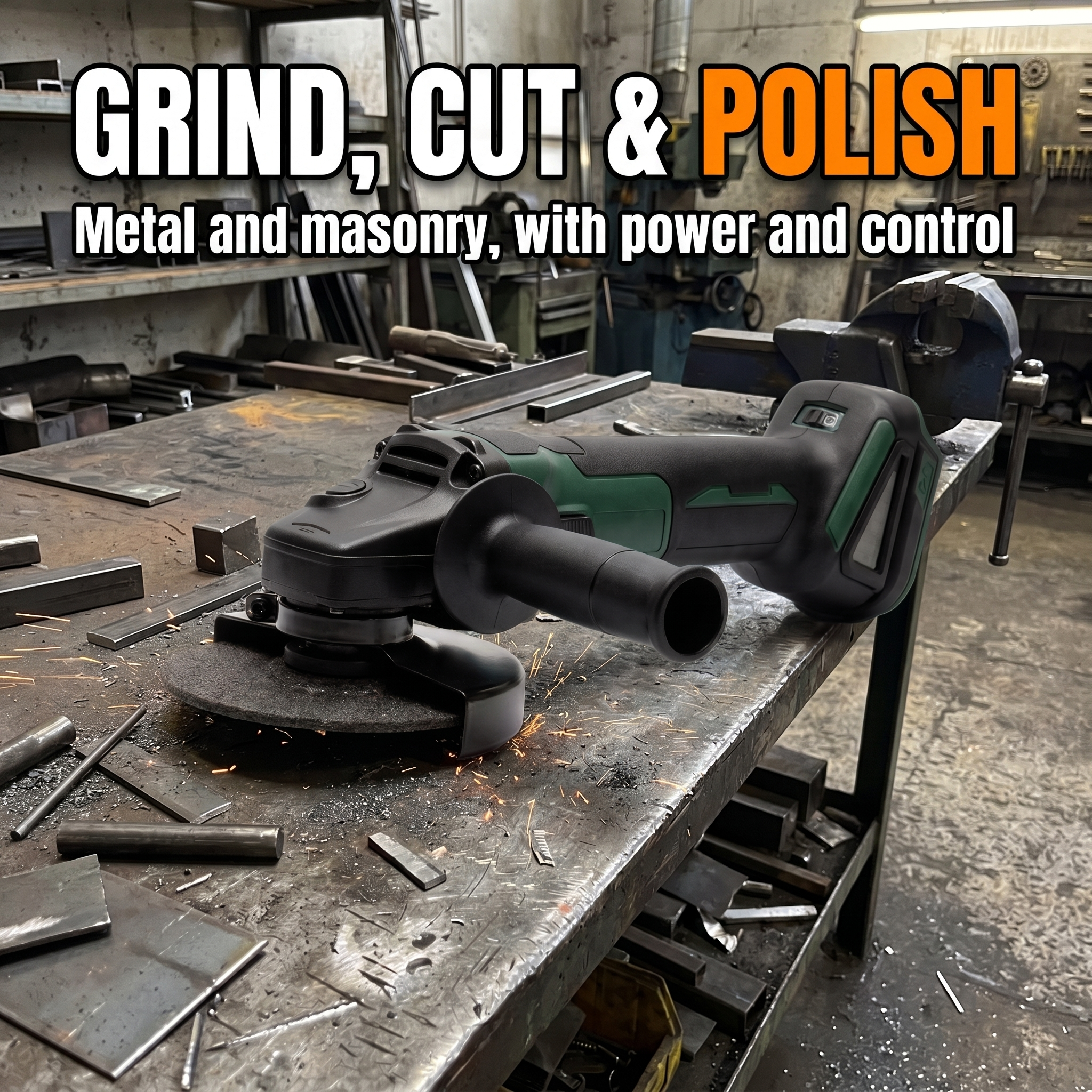 Grind, cut and polish - metal and masonry, with power and control