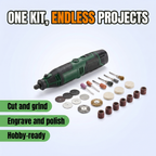 One kit, endless projects: cut and grind, engrave and polish, hobby-ready