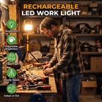 Rechargeable LED Work Light features