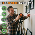 Self-leveling laser level features