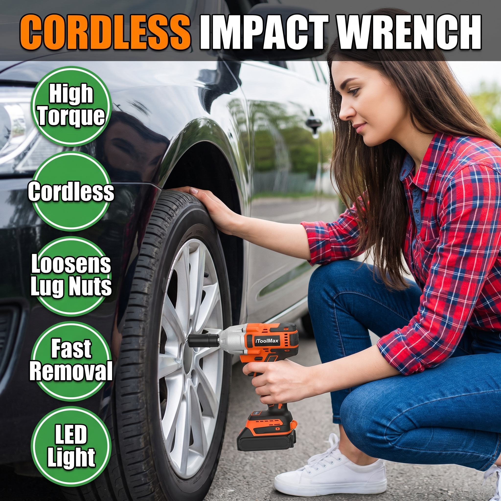 Cordless impact wrench features