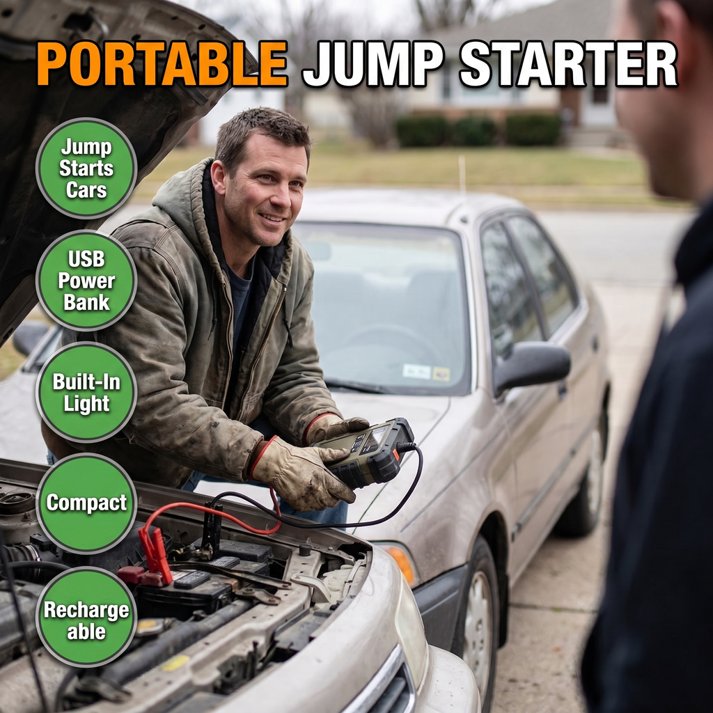 Portable jump starter features