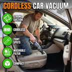 Cordless car vacuum features