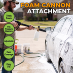 Foam cannon attachment features