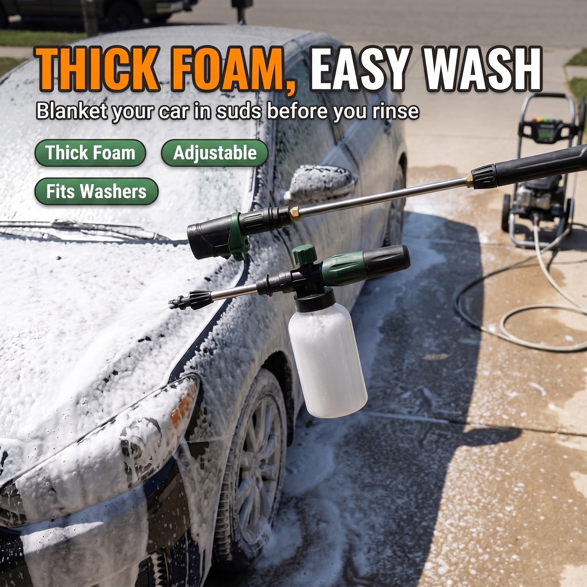 Thick foam easy wash