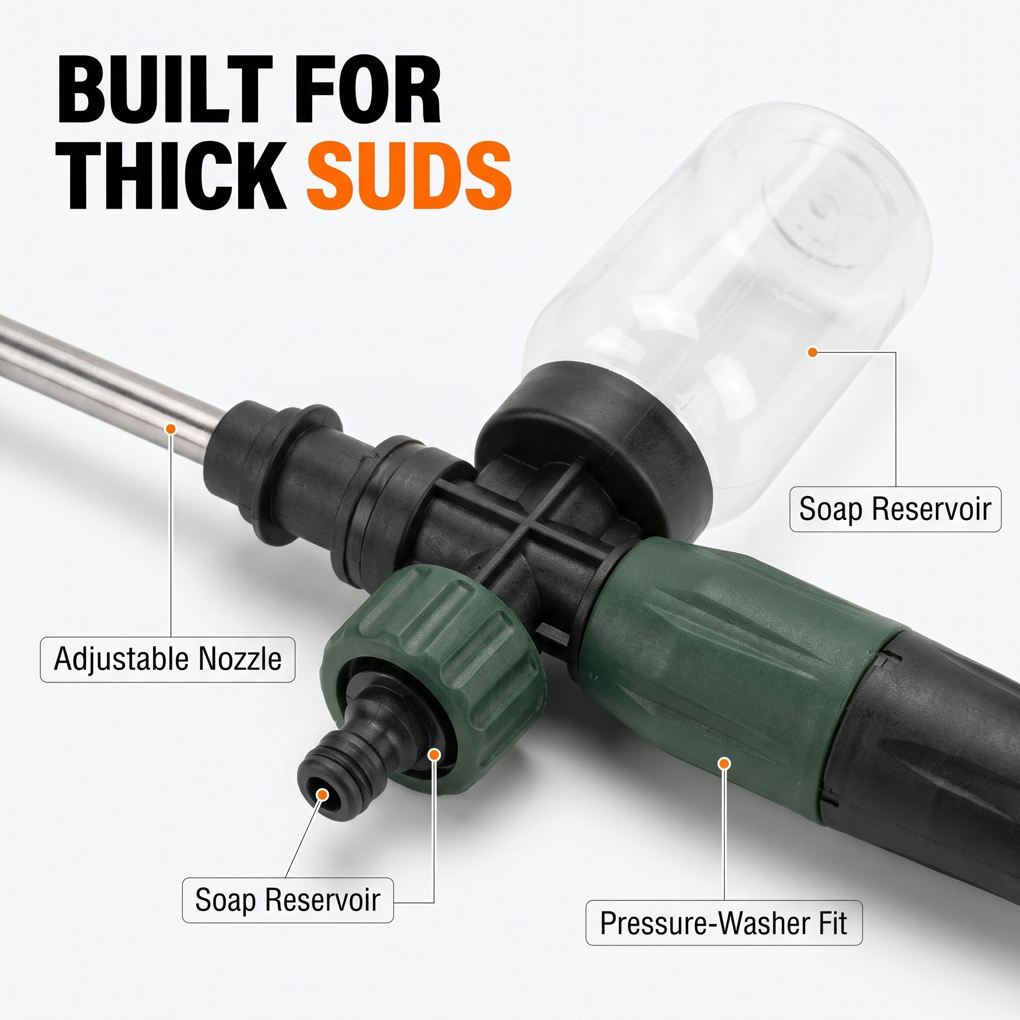 Built for thick suds