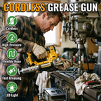 Cordless grease gun features