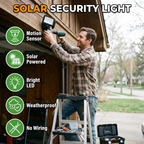 Solar security light features