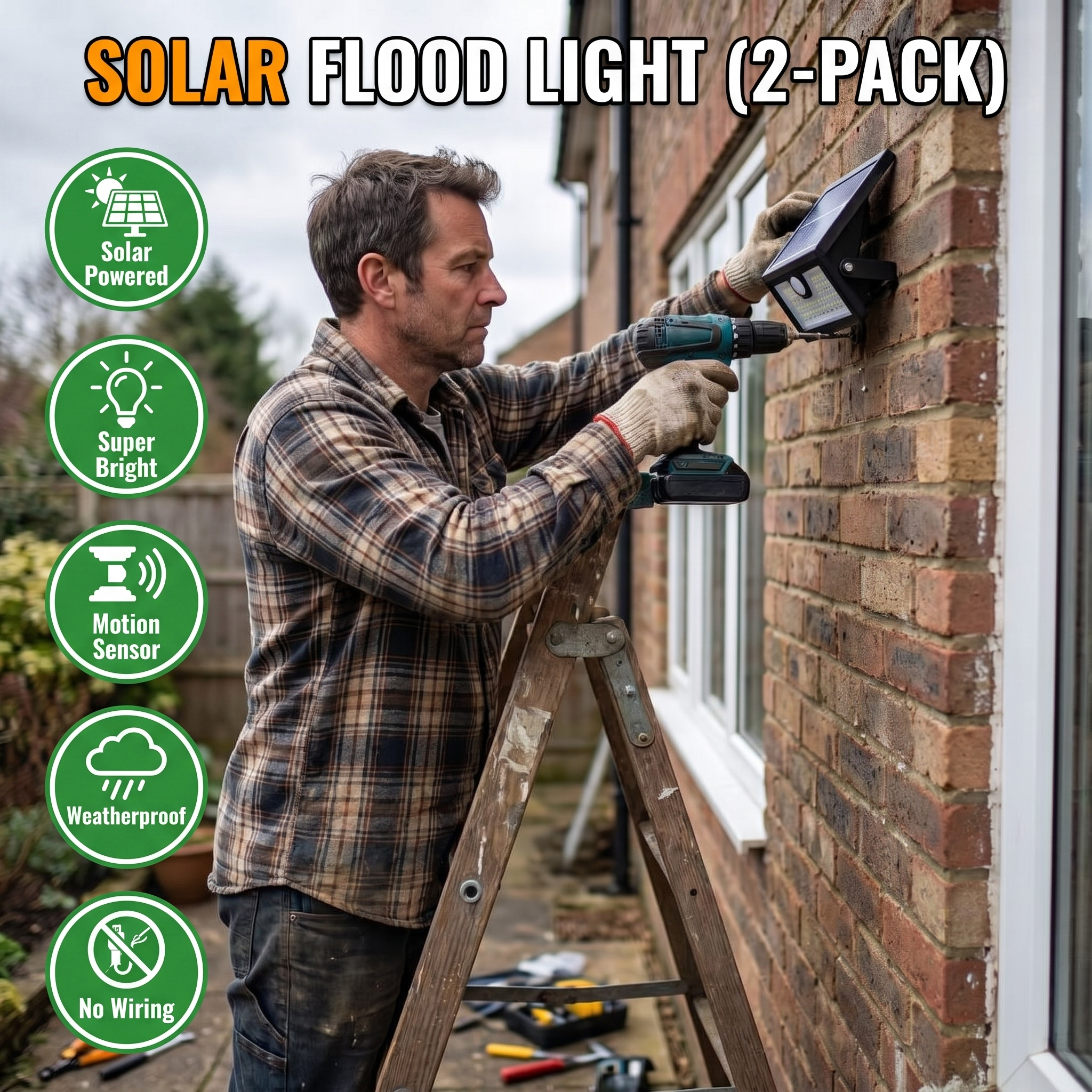 Solar flood light features