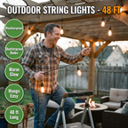 Outdoor string lights features
