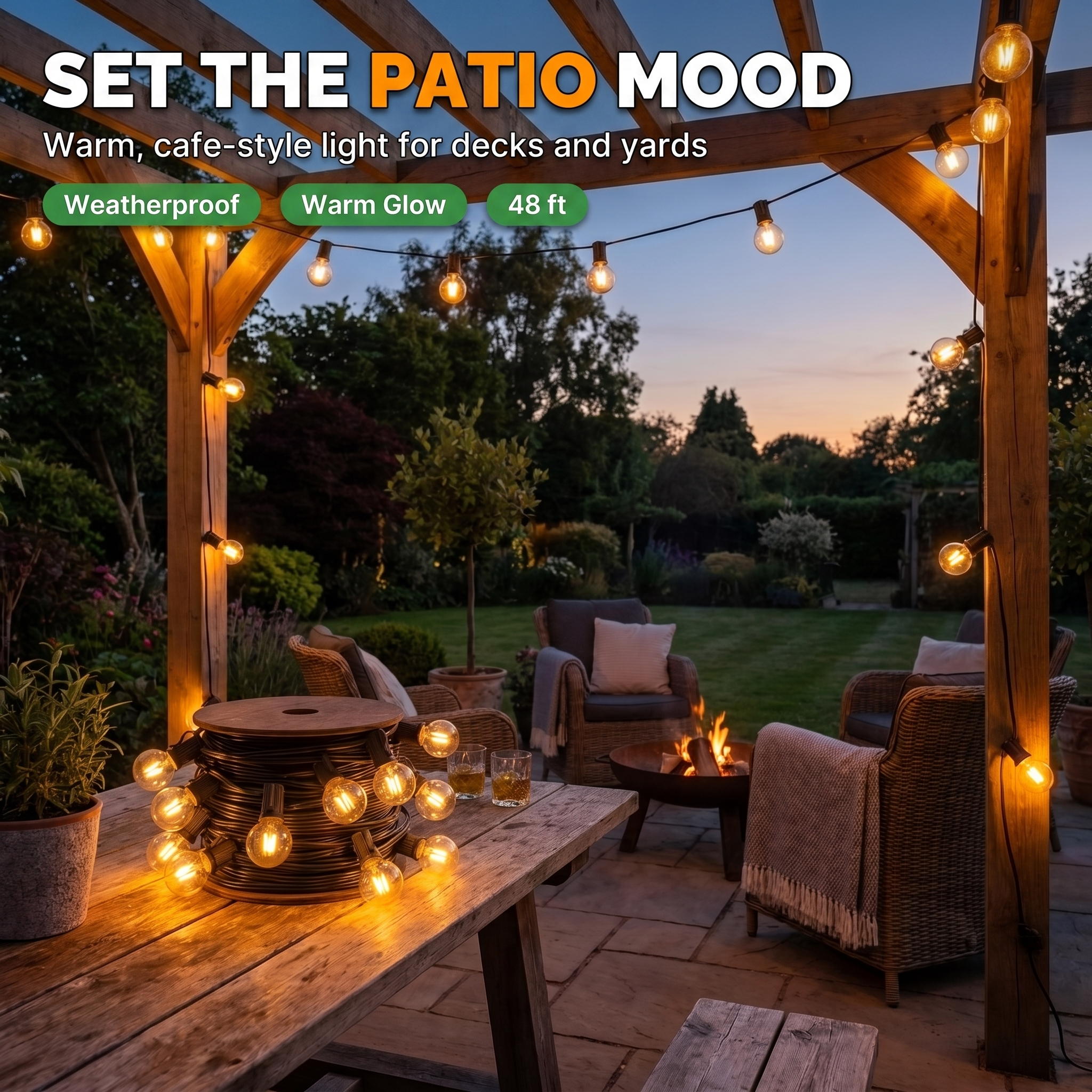 Set the patio mood